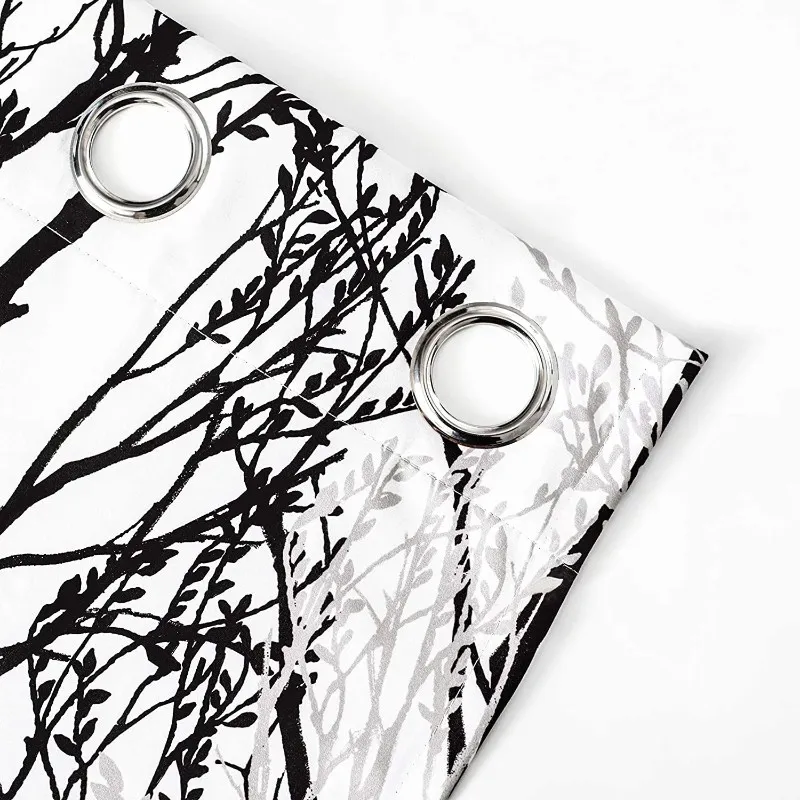 Black Forest Design Linen Window Curtain