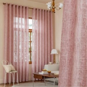 Dusty Rose Linen Window Curtains