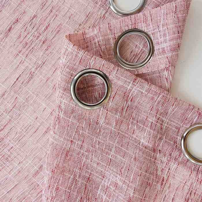 Dusty Rose Linen Window Curtains View
