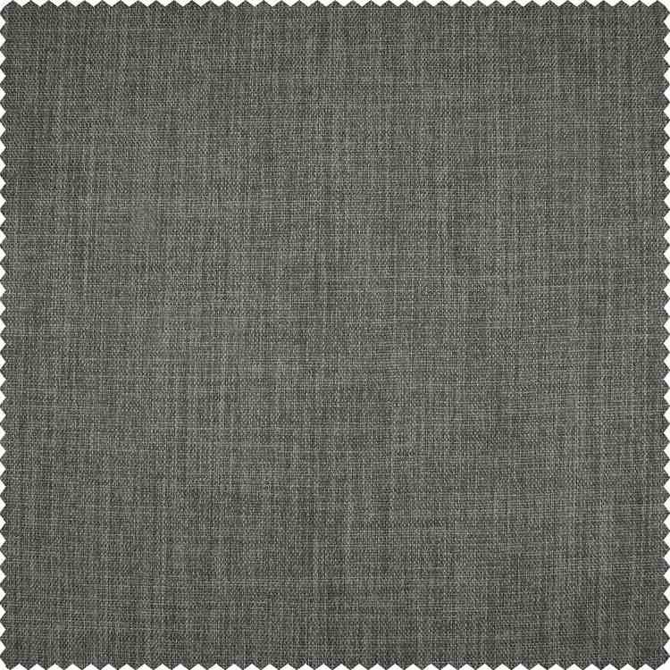 Modern Grey Linen Drapery Curtains Close