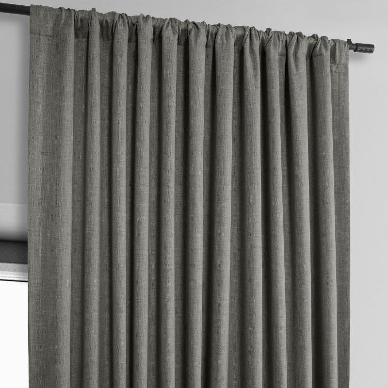 Modern Grey Linen Drapery Curtains View