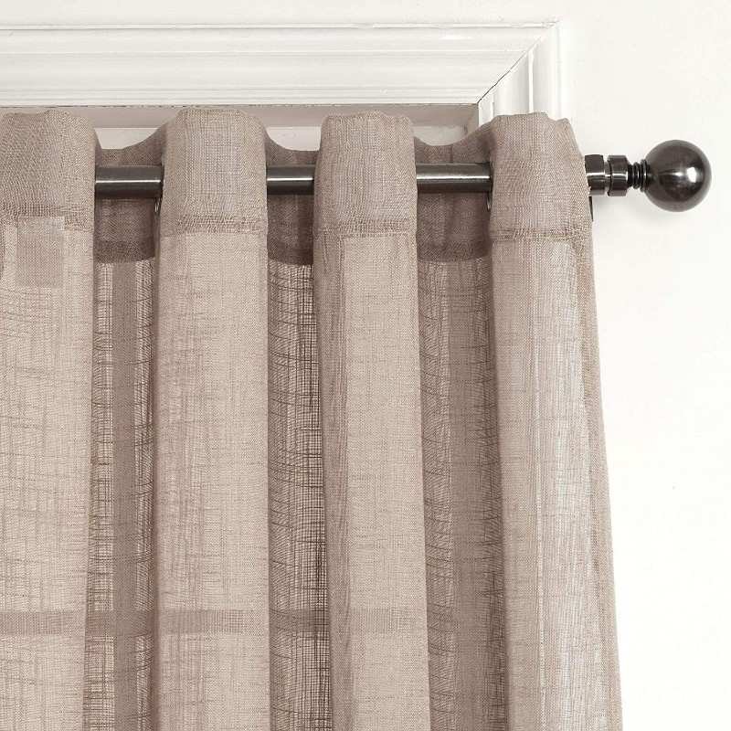 Natural Beige Linen Sheer Window Curtain