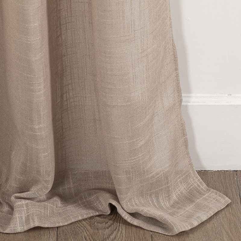 Natural Beige Linen Sheer Window Curtains View