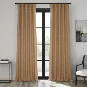 Natural Tan Linen Window Curtains