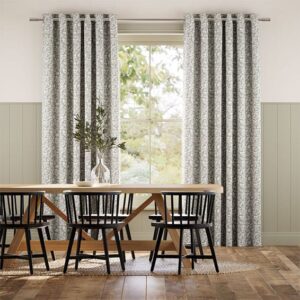 Berries Soft Grey Curtains