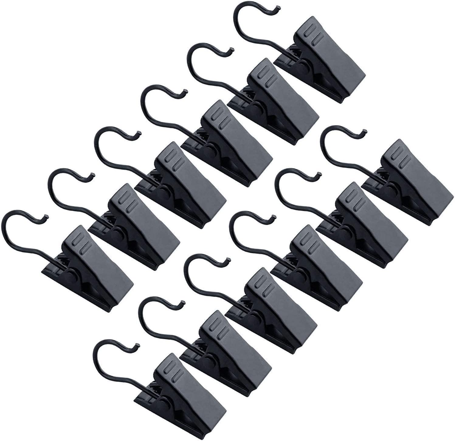 Black Metal Curtain Clip Hooks 1 Black Metal Curtain Clip Hooks