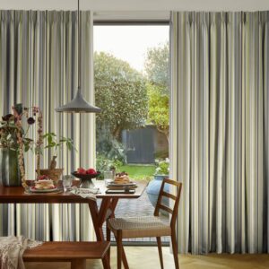 Chartreuse Striped Curtain