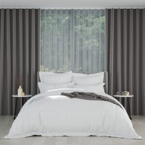 Double S-Fold Auberge Grey Curtains