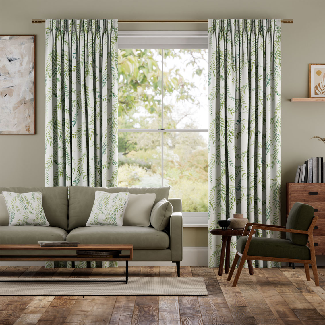Ferns Leaf Green Curtains 1 Ferns Leaf Green Curtains