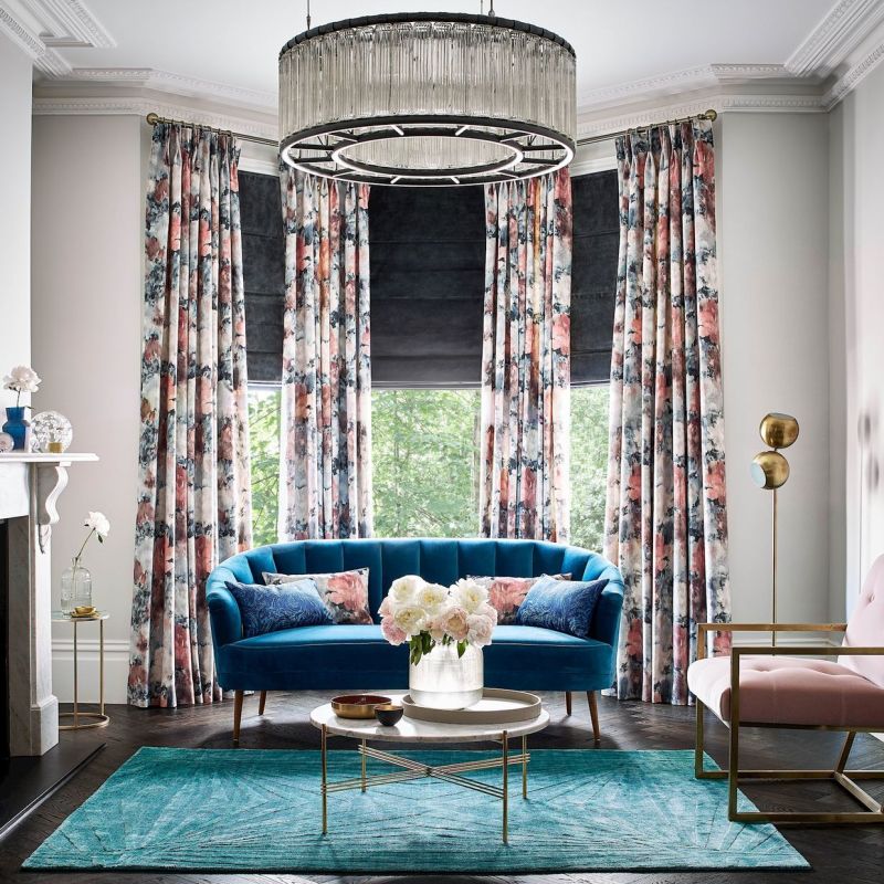 Moonlight Floral Curtains 2 Moonlight Floral Curtains