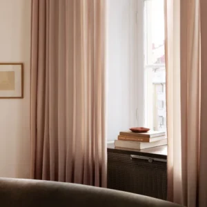 Old Rose Polyester Curtains
