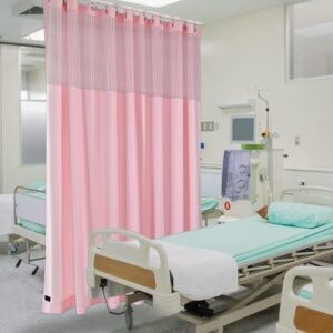 Pink Mesh Hospital Curtain
