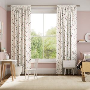 Purple Dot Striped Curtains
