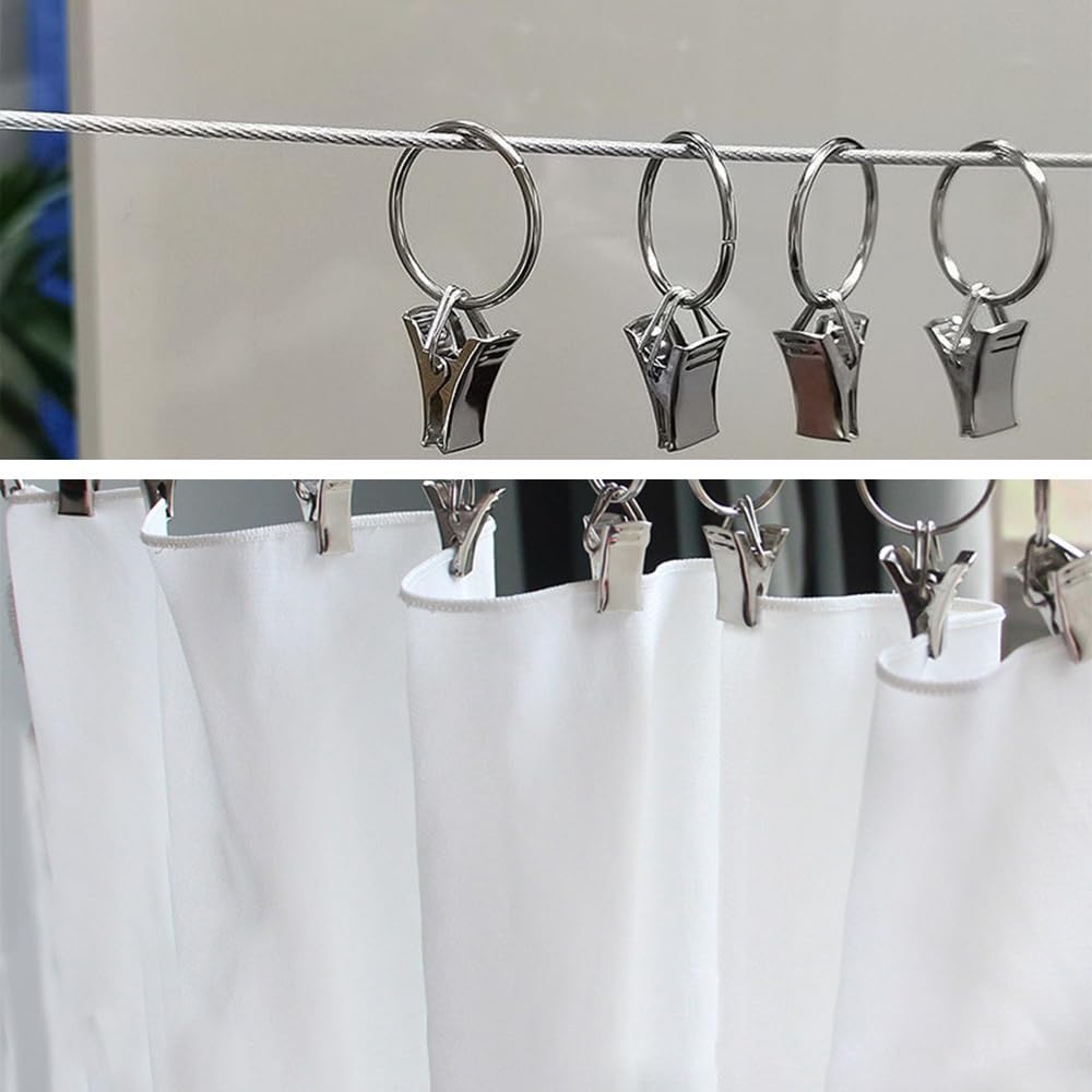 Silver Metal Curtain Hooks 1 Silver Metal Curtain Hooks
