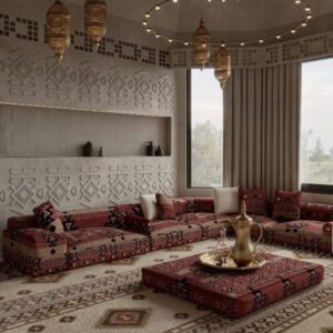 Warm Grey Majlis Curtains