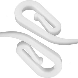 White Plastic Curtain Track Hooks 26 White Plastic Curtain Track Hooks
