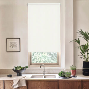 Wilding White Roman Blinds