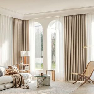 Solid Brown Bedroom Curtains